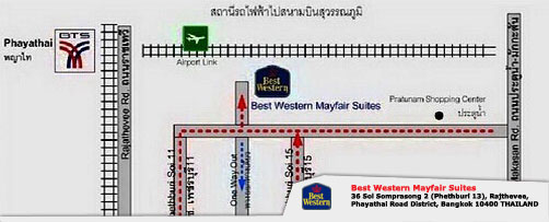 Map Best Western Mayfair Suites Bangkok