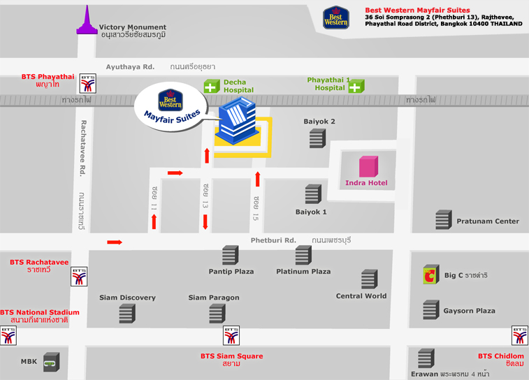 iCheck inn Mayfair Pratunam - Map